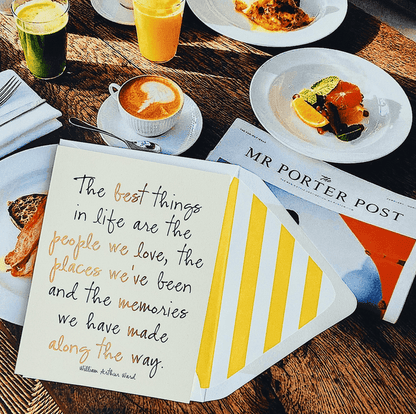 The Best Things In Life Greeting Card, Single Folded Card - Ben's Garden