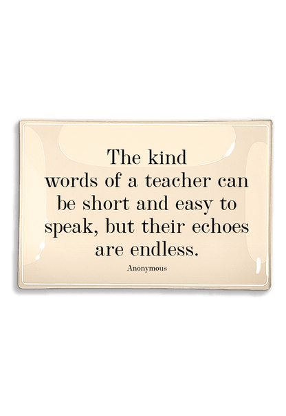 The Kind Words Of A Teacher Decoupage Glass Tray - Ben's Garden