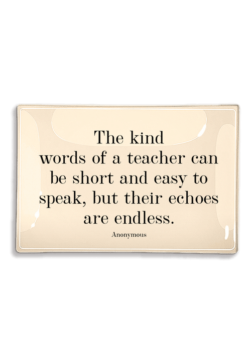 The Kind Words Of A Teacher Decoupage Glass Tray - Ben's Garden