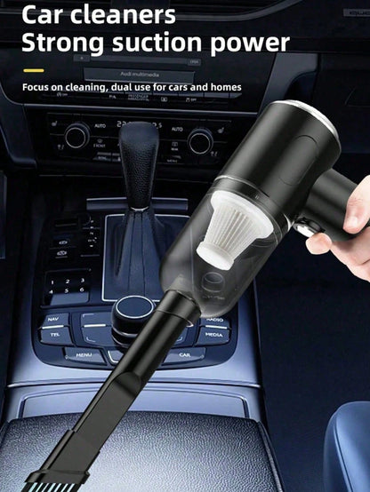 This Compact And Portable Vacuum Cleaner Features Powerful Suction, A Built-In 1800mAh Type-C Rechargeable Battery, Low-Noise Air Purification Function, And Comes With Multiple Nozzle Attachments, Mak