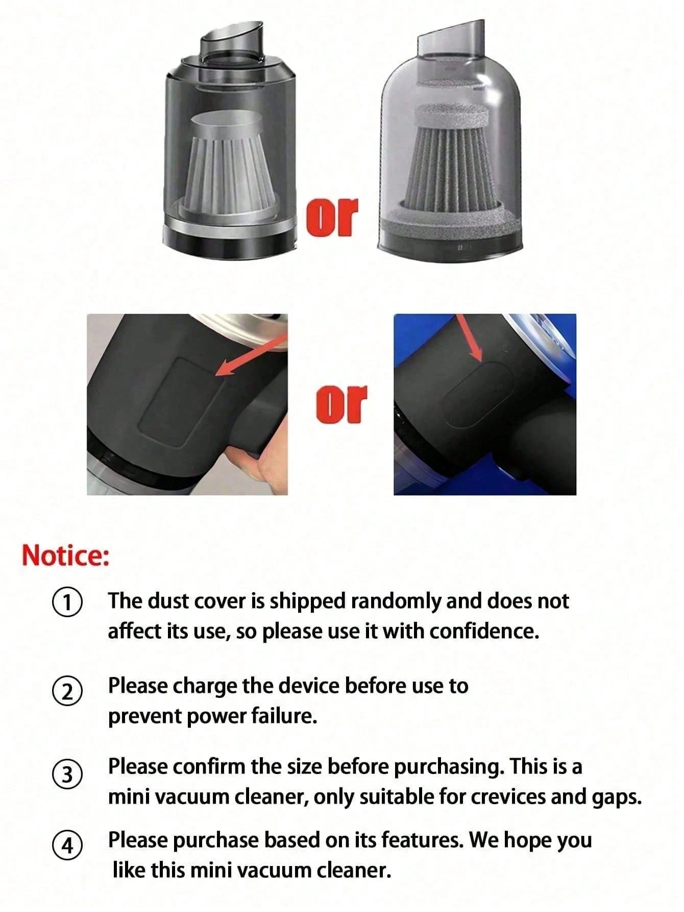 This Compact And Portable Vacuum Cleaner Features Powerful Suction, A Built-In 1800mAh Type-C Rechargeable Battery, Low-Noise Air Purification Function, And Comes With Multiple Nozzle Attachments, Mak