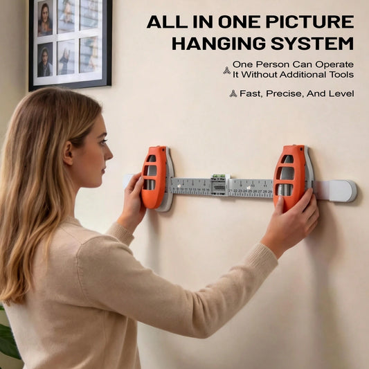 This Lazy Person's Picture Hanging Tool Kit Comes With A Level And 15 Nails, Allowing For Precise Positioning Without Measurement. Easily Create Art Walls, Picture Frames, Mirrors, And Wall Hangings.