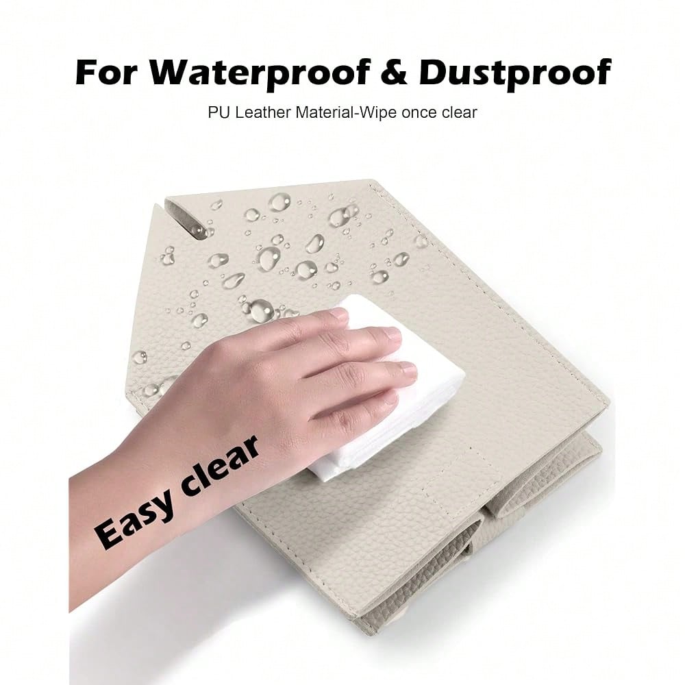 Tissue Box Cover For PU Leather, Modern Simple Solid Color Holder Square Tissue Bag, Ideal For Bathrooms,Office,Car,Outdoor Tent,Dining