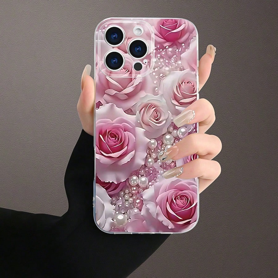 Transparent Case With Printed Pattern, Shock-Proof Phone Case Suitable As Birthday Or Christmas Gift For Couples, Girlfriends, Daughters, Teenage Girls
