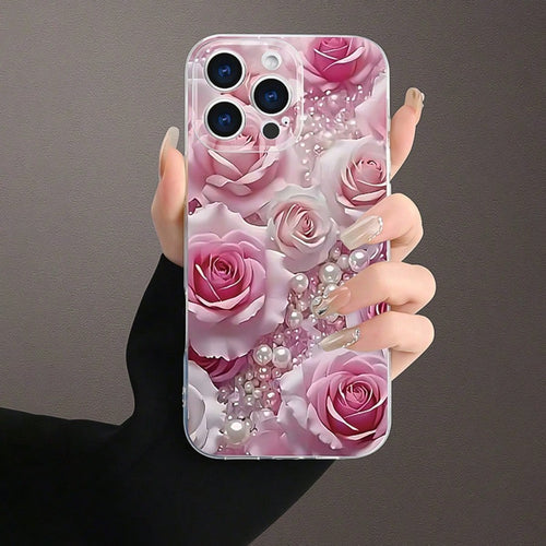 Transparent Case With Printed Pattern, Shock-Proof Phone Case Suitable As Birthday Or Christmas Gift For Couples, Girlfriends, Daughters, Teenage Girls