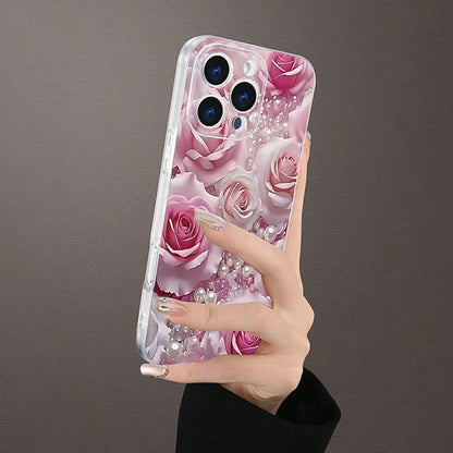 Transparent Case With Printed Pattern, Shock-Proof Phone Case Suitable As Birthday Or Christmas Gift For Couples, Girlfriends, Daughters, Teenage Girls