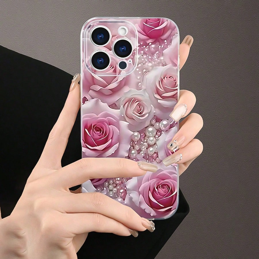 Transparent Case With Printed Pattern, Shock-Proof Phone Case Suitable As Birthday Or Christmas Gift For Couples, Girlfriends, Daughters, Teenage Girls