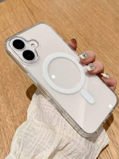 Transparent Magnetic Charging Case Compatible With Iphone 17/15, Compatible With Apple 16 Pro Max, 15 Plus, Anti-Fall 13 Pro Max, Minimalist 12, Ultra-Thin 14 Phone Protective Cover