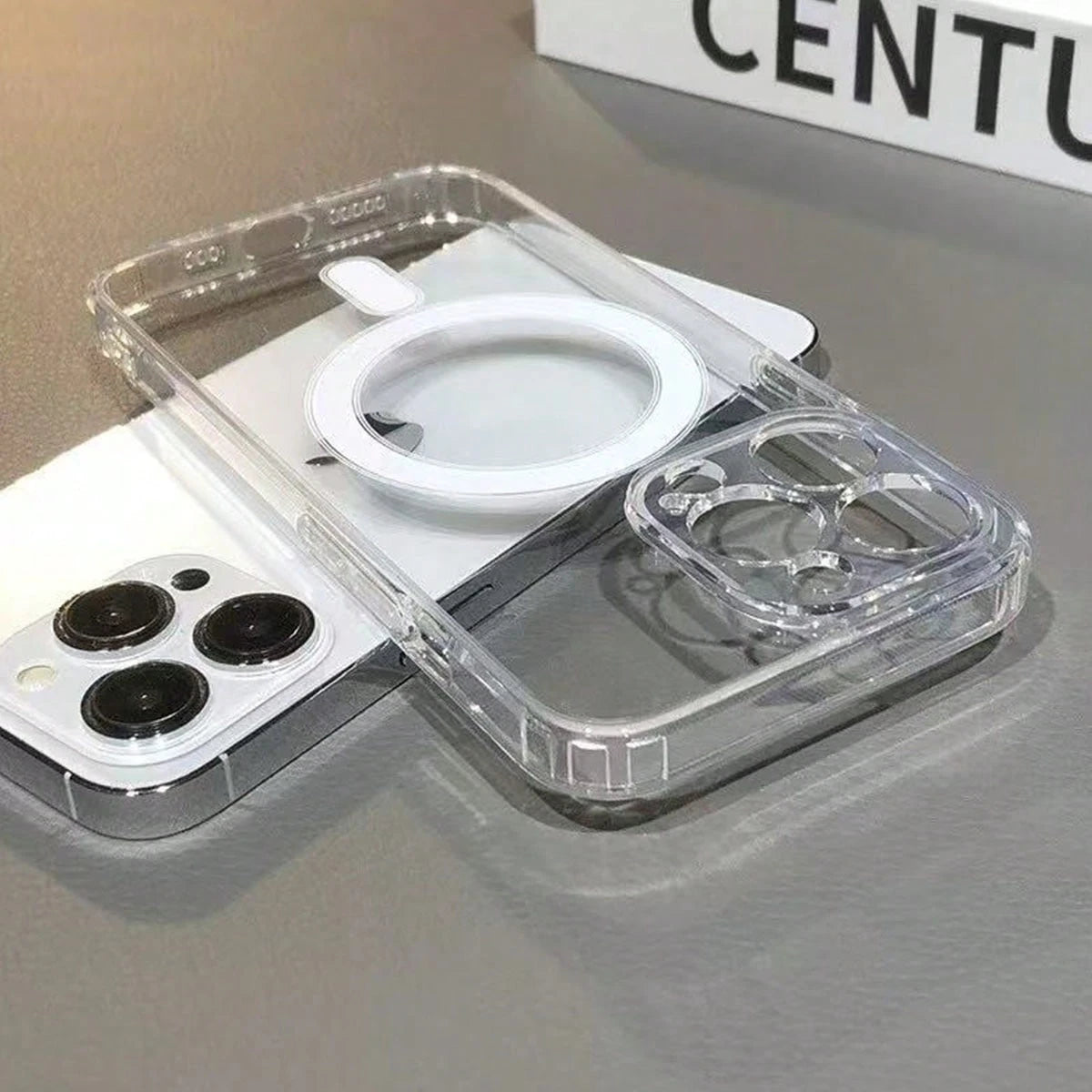 Transparent Magnetic Charging Case Compatible With Iphone 17/15, Compatible With Apple 16 Pro Max, 15 Plus, Anti-Fall 13 Pro Max, Minimalist 12, Ultra-Thin 14 Phone Protective Cover