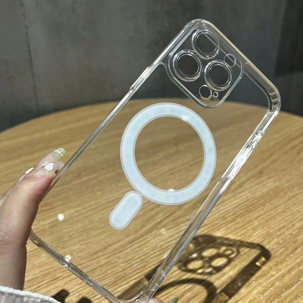 Transparent Magnetic Charging Case Compatible With Iphone 17/15, Compatible With Apple 16 Pro Max, 15 Plus, Anti-Fall 13 Pro Max, Minimalist 12, Ultra-Thin 14 Phone Protective Cover