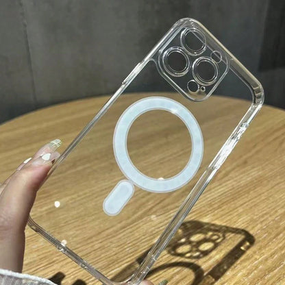 Transparent Magnetic Charging Case Compatible With Iphone 17/15, Compatible With Apple 16 Pro Max, 15 Plus, Anti-Fall 13 Pro Max, Minimalist 12, Ultra-Thin 14 Phone Protective Cover