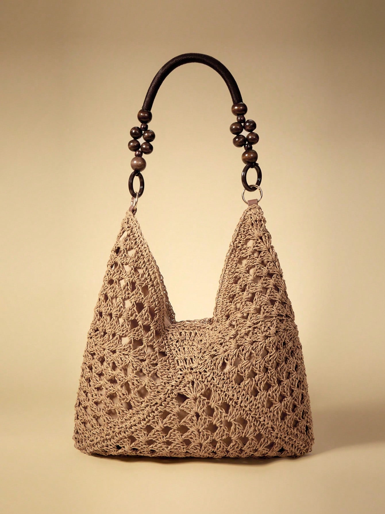 Travachic Large Capacity Portable Women's Woven Straw Shoulder Bag Medium Handbag With Handle For Beach Vacation,Holiday
