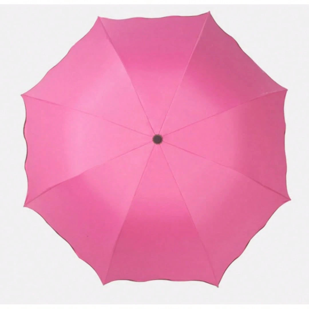 Travel Foldable Compact Umbrellas Sun Rain Umbrellas Parasol With Blooming Material Parasol