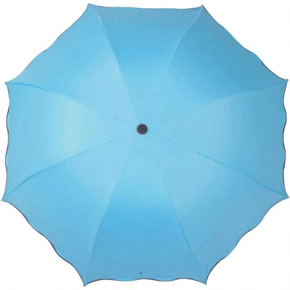 Travel Foldable Compact Umbrellas Sun Rain Umbrellas Parasol With Blooming Material Parasol