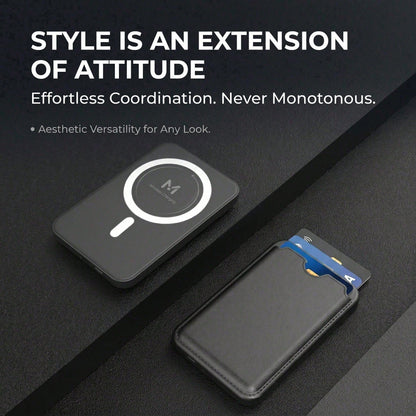 Travel Ready Magnetic Wireless Portable Charger 5000mAh With Credit Card Slot 15W Magnetic Wireless Charging 20W PD Wired Fast Charging Compact Phone Battery Pack Compatible With IPhone 15 14 13 12 Pr