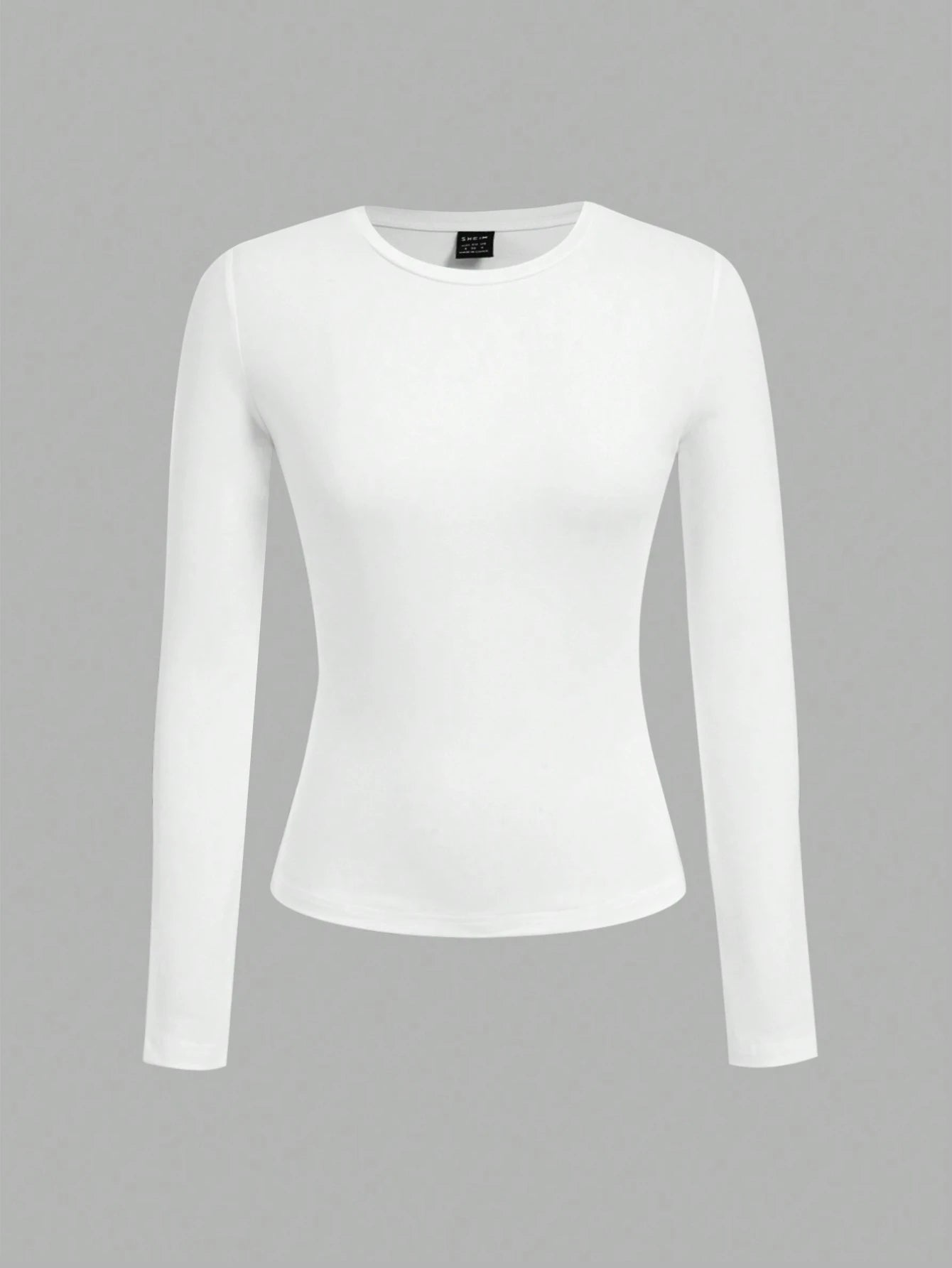 Tseoso 3pcs Black & White Casual Long Sleeve Fitted T-Shirt Set, Suitable For Autumn & Winter, 95%Cotton 3 Packs Tops Cotton Shirts Women Tight Basic