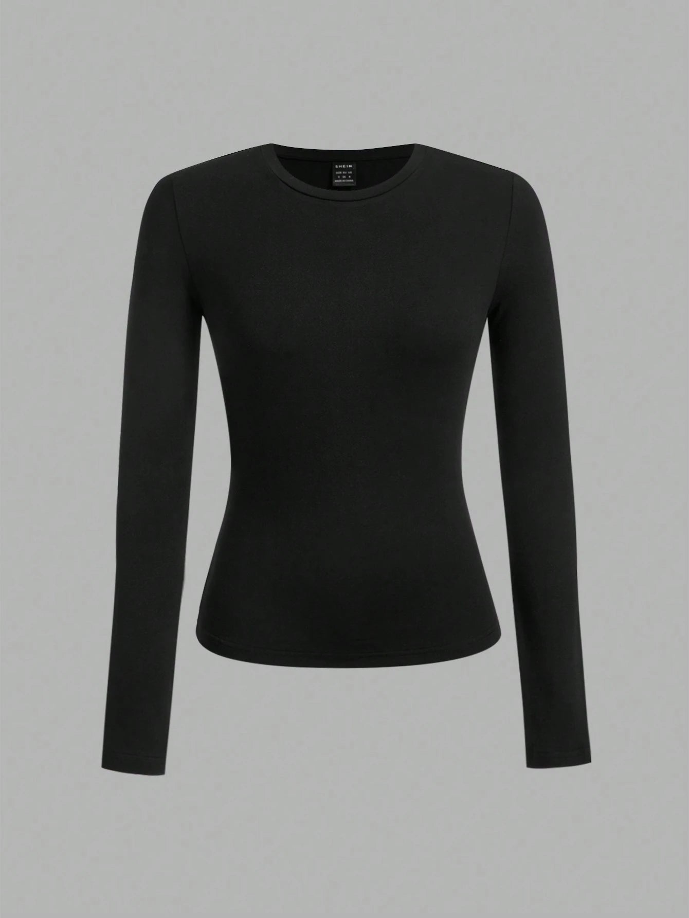 Tseoso 3pcs Black & White Casual Long Sleeve Fitted T-Shirt Set, Suitable For Autumn & Winter, 95%Cotton 3 Packs Tops Cotton Shirts Women Tight Basic