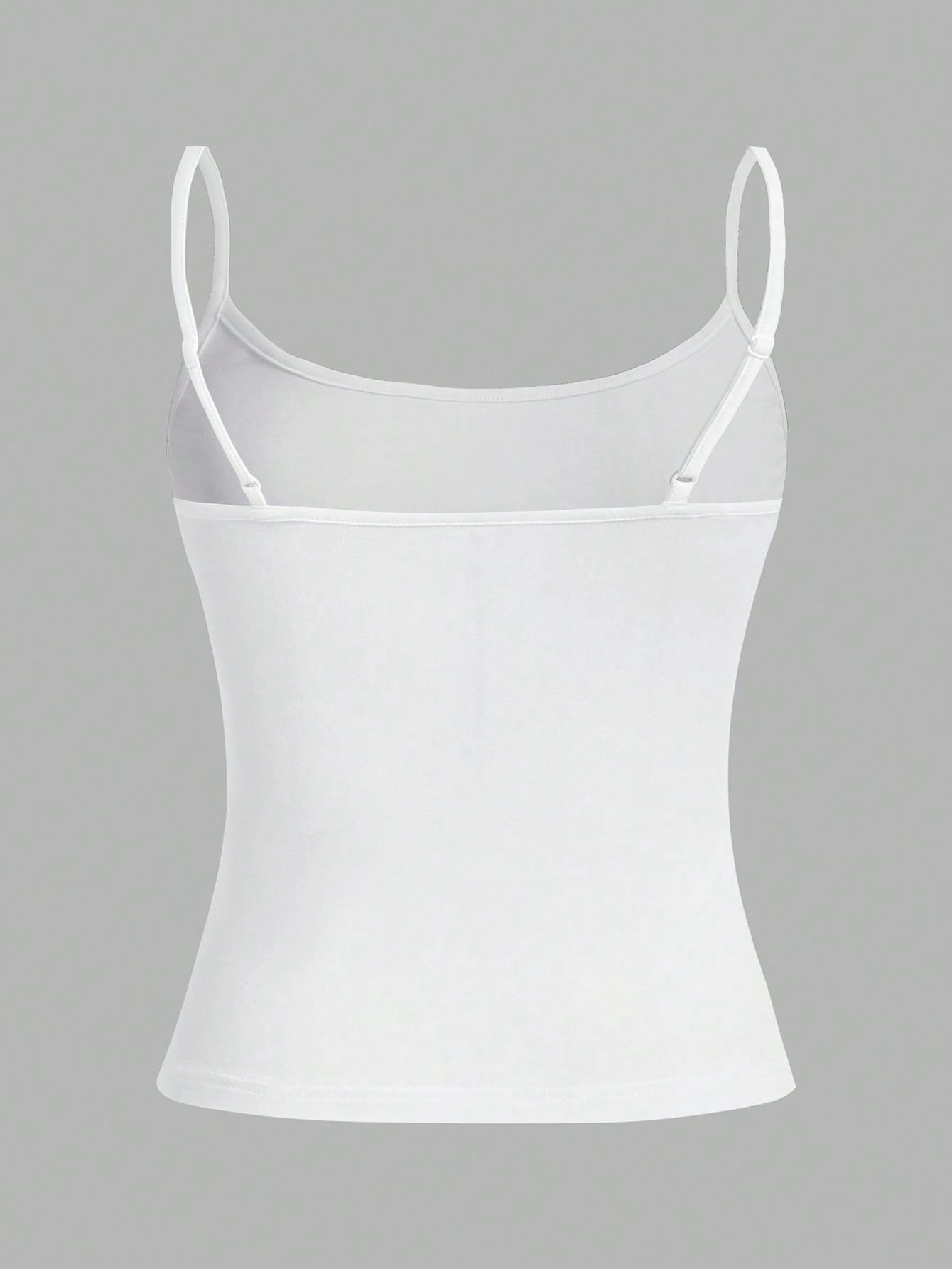 Tseoso 3pcs/Set Casual Slim-Fit Women's Camisole Tops,95% Cotton Black And White,Summer,Basic,Everyday Tank Tops With Built In Bra,Fitted Vintage Cute Tops