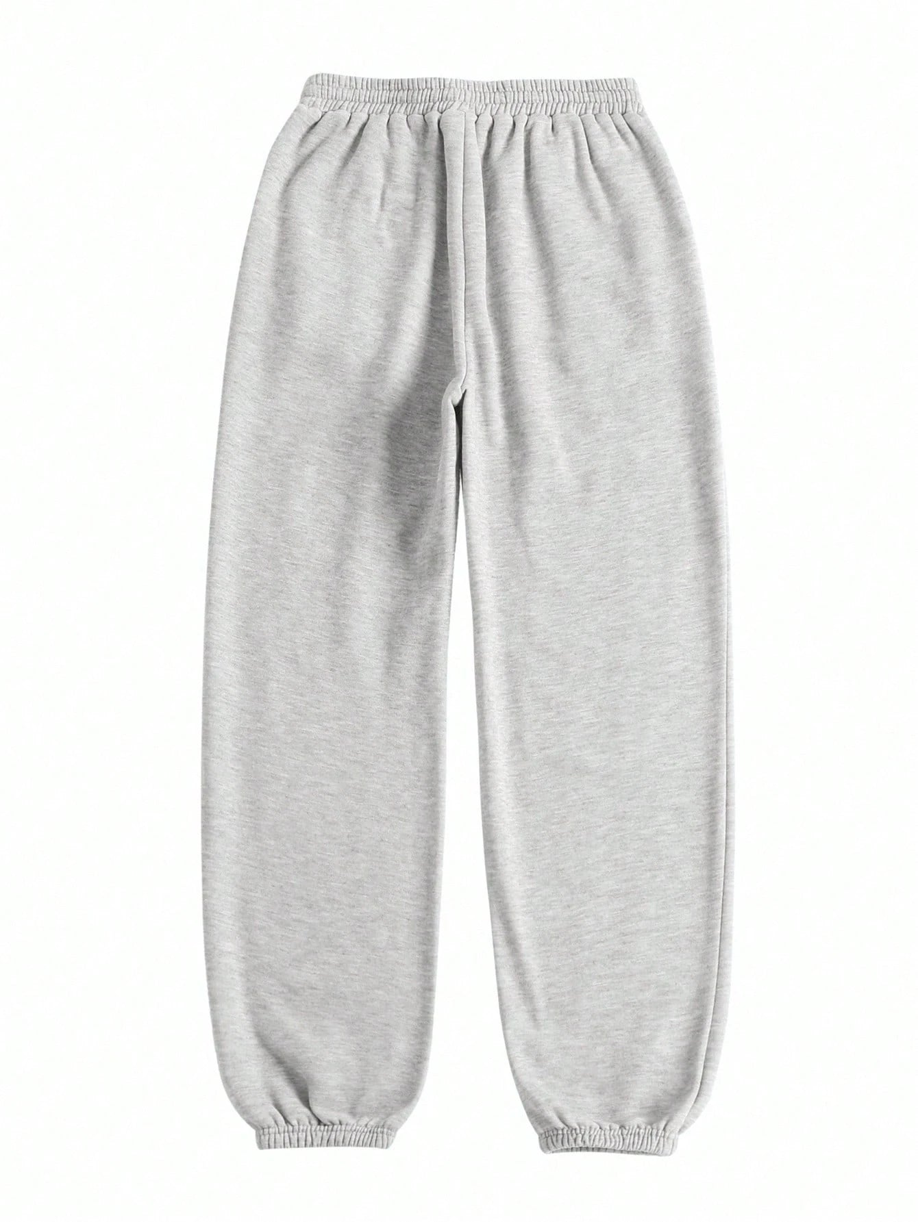 Tseoso Casual Loose Pockets Solid Color Knit Women Pants