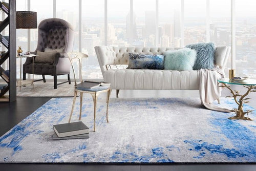 Nourison Area Rugs Twilight Area Rug TWI-22 Blue-Grey in 8 Sizes