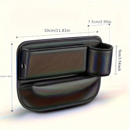 Two Car Seat Gap Storage Boxes, Clearly Indicating The Quantity And Core Functions Of The Products, Suitable For Car Seat Gaps, Providing Additional Storage Space