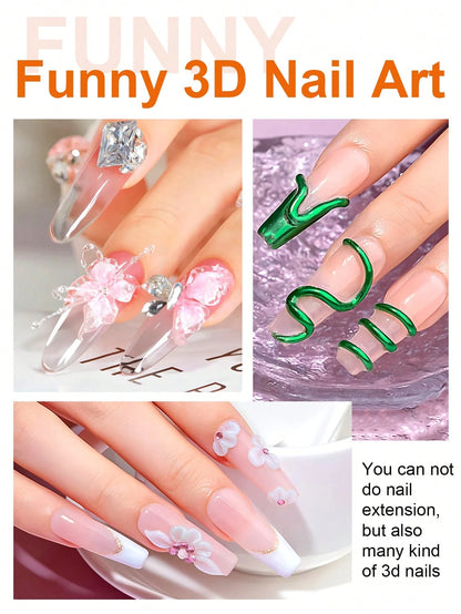 TWOING 3D Nail Art Modeling Gel- Sculpting & Molding Gel For DIY Nail Designs, Perfect For Painting, 3D Decorations & Halloween Nail Art, UV LED Curing Architectural Gel Nail Extension,Non-Sticky Han