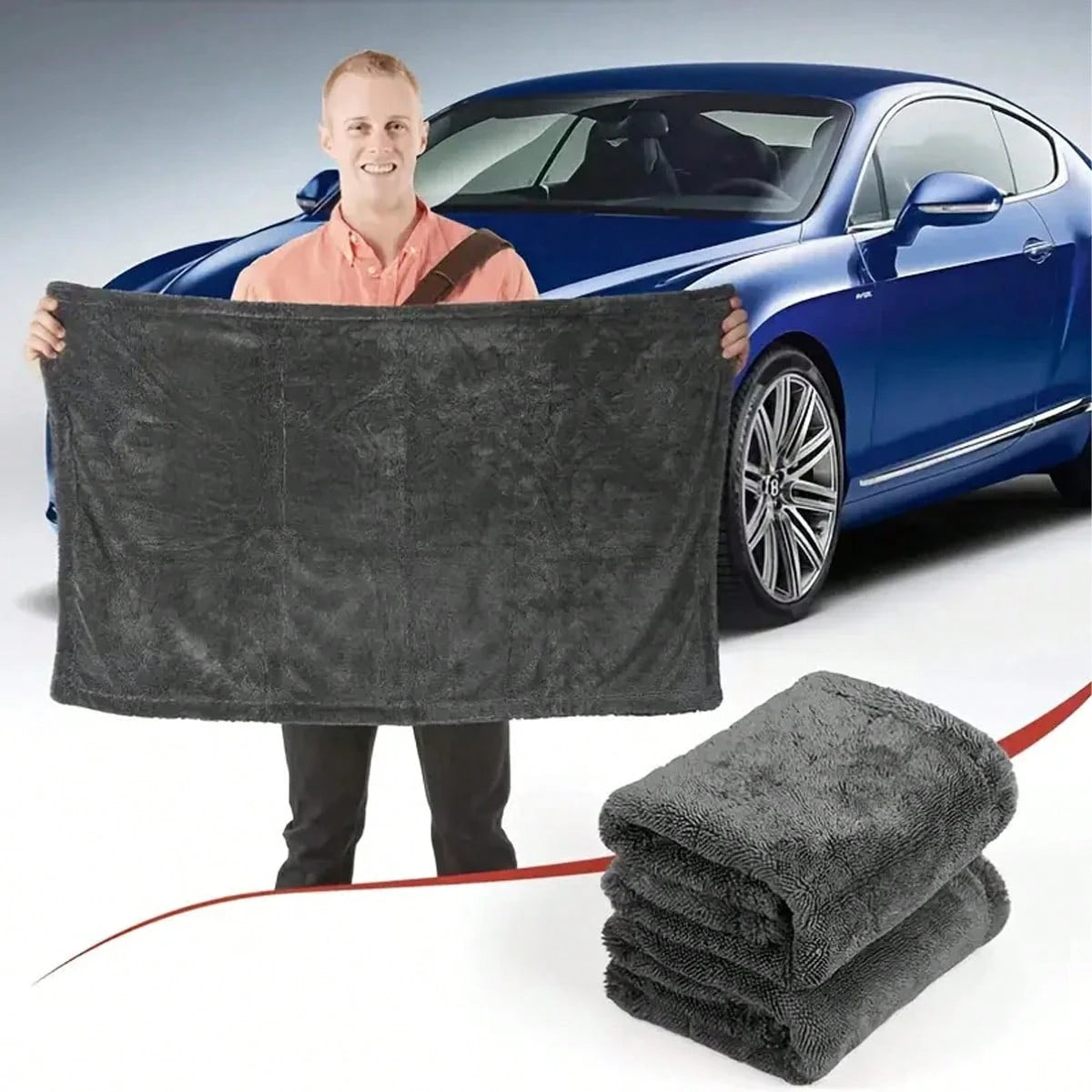 Ultra Fine Fiber Car Cleaning Towel- Absorbent, Professional Glass And Vehicle Detail Cloth, Suitable For Home And Car Maintenance, Car Detail Products| Absorbent Towel| Durable Cleaning Cloth, Car