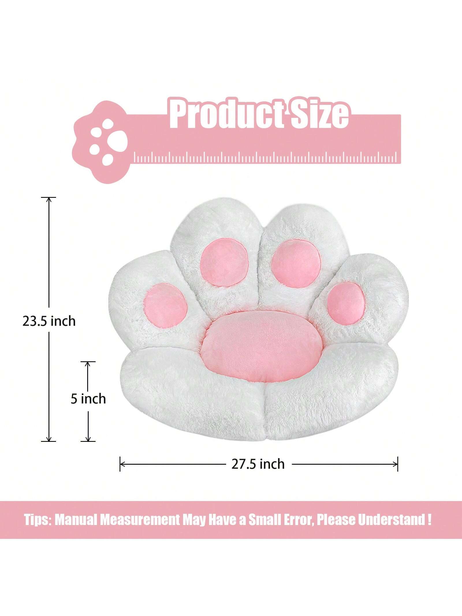 Ultra-Soft L-Shape Floor Seat Cushion- Compact Lounge Chair For Gamers & Home Office- Cozy 28x24 Inch Plush Pad For Dorm Or Apartment- Black & White