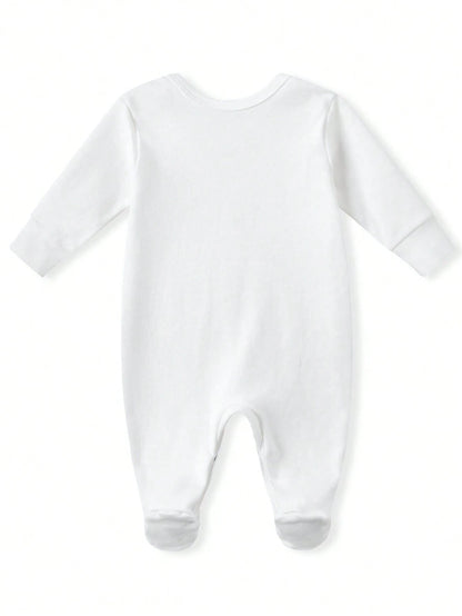 Unisex Baby Footed Romper Sent With A Kiss From Great Grandpa In Heaven Print Long Sleeve Newborn Footie Jumpsuit Infant Autumn One Piece Outfit