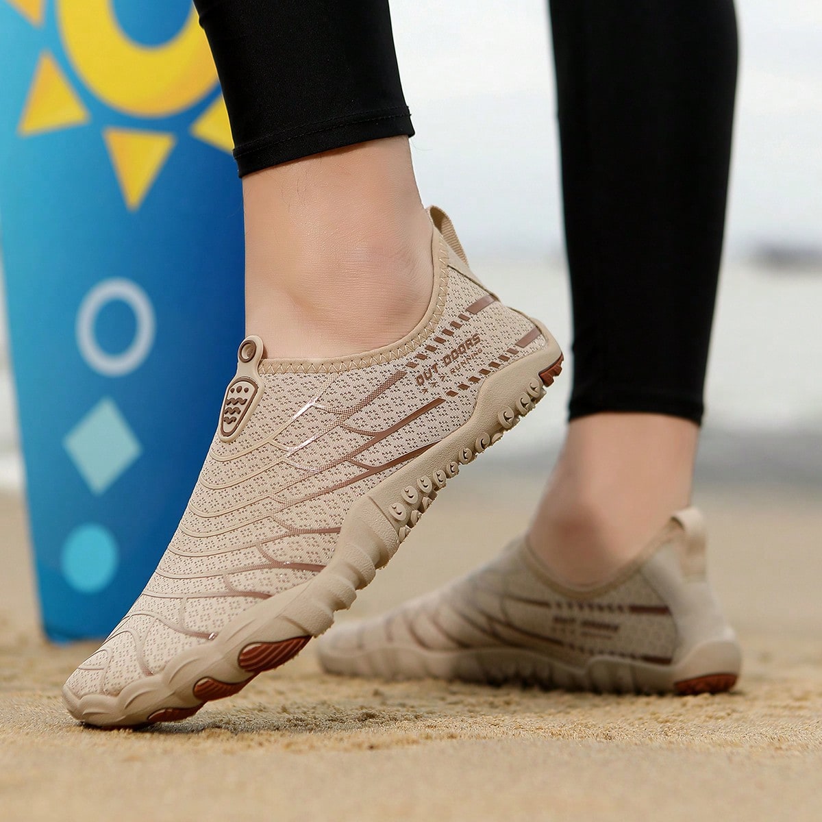 Unisex Multi-Color Letter Barefoot Water Shoes For Beach, Vacation, Camping, Party, Gym, All Seasons, Weightlifting, Yoga, Fitness, Hiking, Women's Summer Beach Water Shoes, Water Park, Surfing, Light