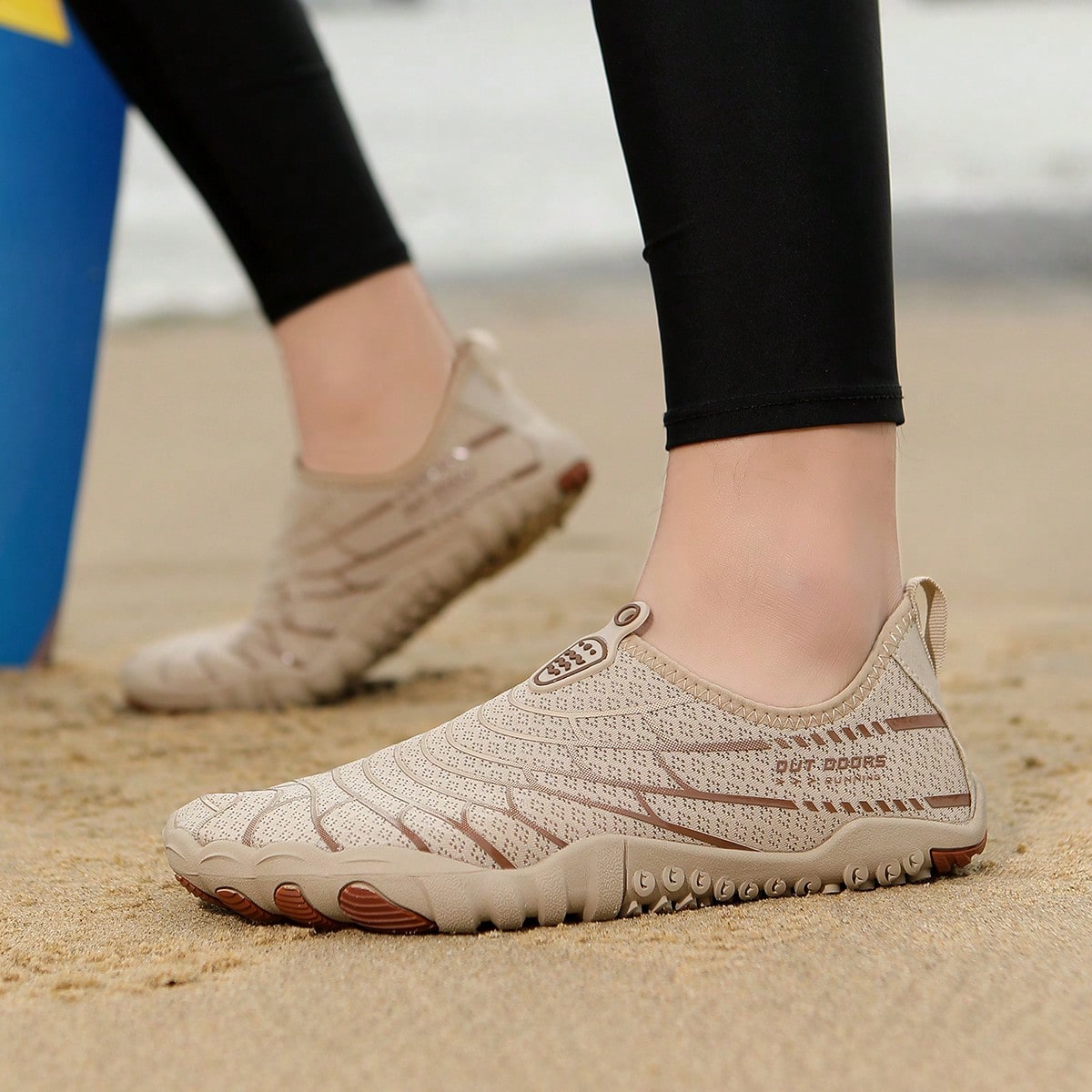 Unisex Multi-Color Letter Barefoot Water Shoes For Beach, Vacation, Camping, Party, Gym, All Seasons, Weightlifting, Yoga, Fitness, Hiking, Women's Summer Beach Water Shoes, Water Park, Surfing, Light