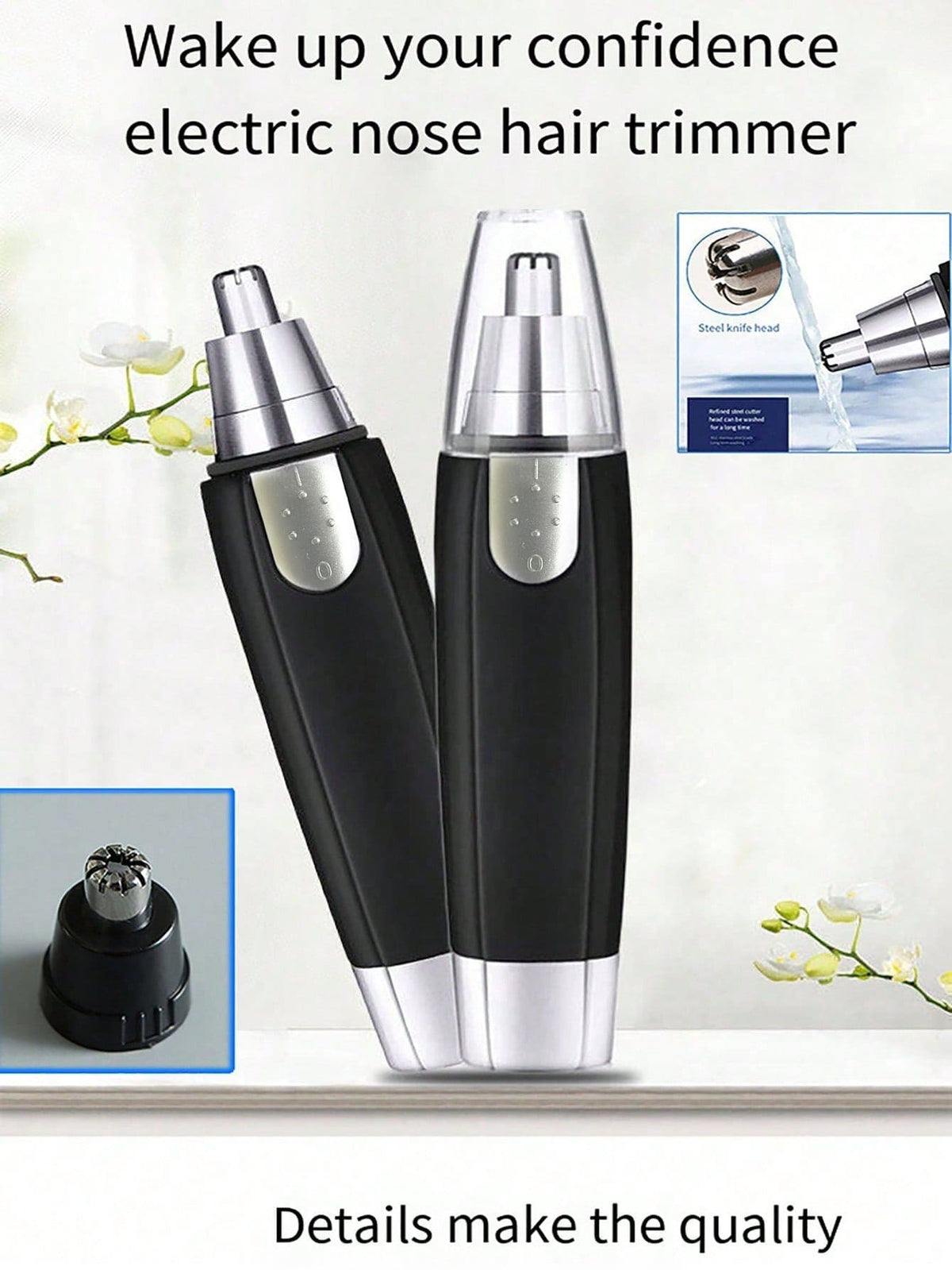 Unisex Waterproof Nose Hair Trimmer- Dual Blade And Quiet Motor, Painless Removal Of Ear And Facial Hair