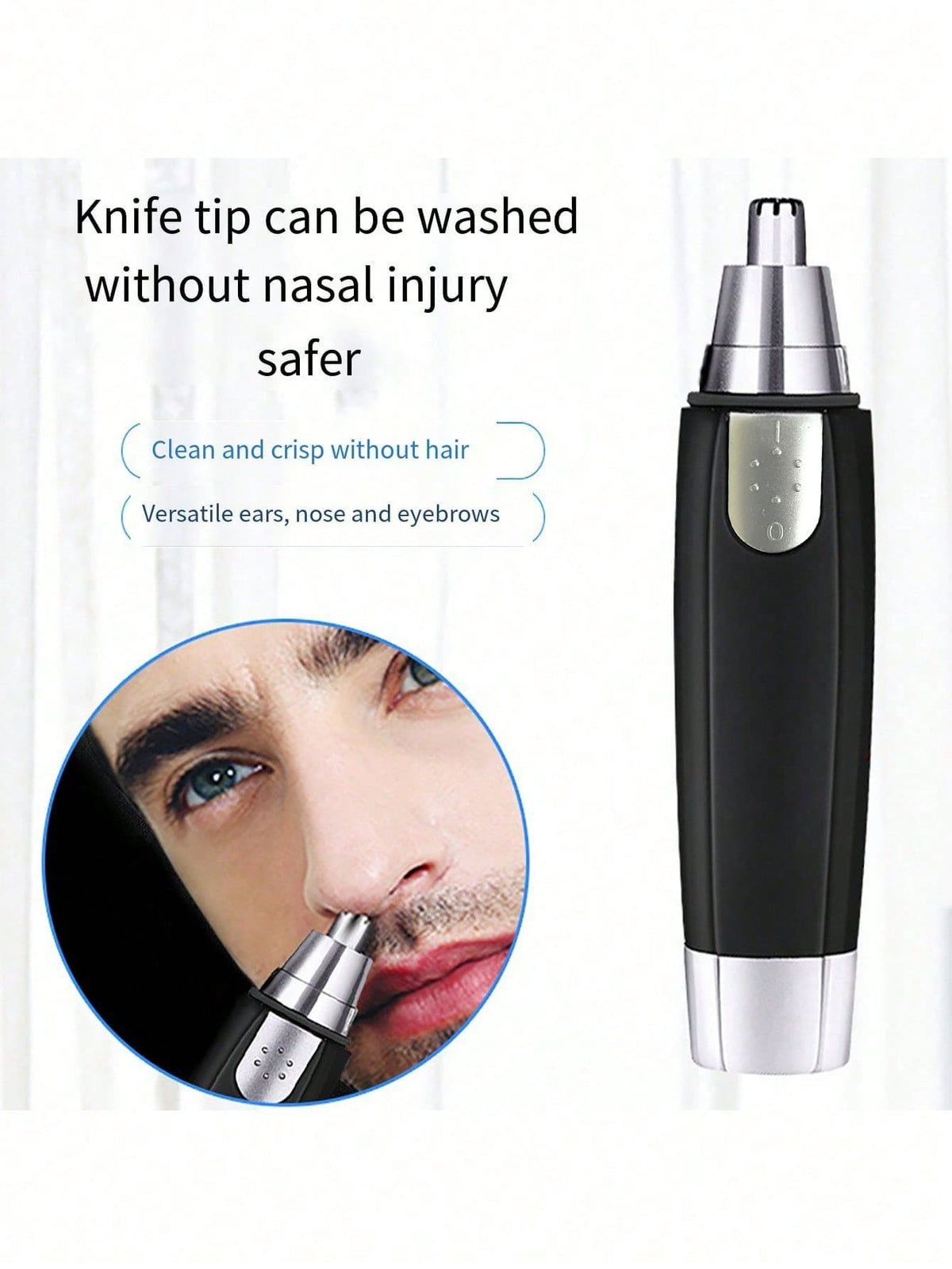 Unisex Waterproof Nose Hair Trimmer- Dual Blade And Quiet Motor, Painless Removal Of Ear And Facial Hair
