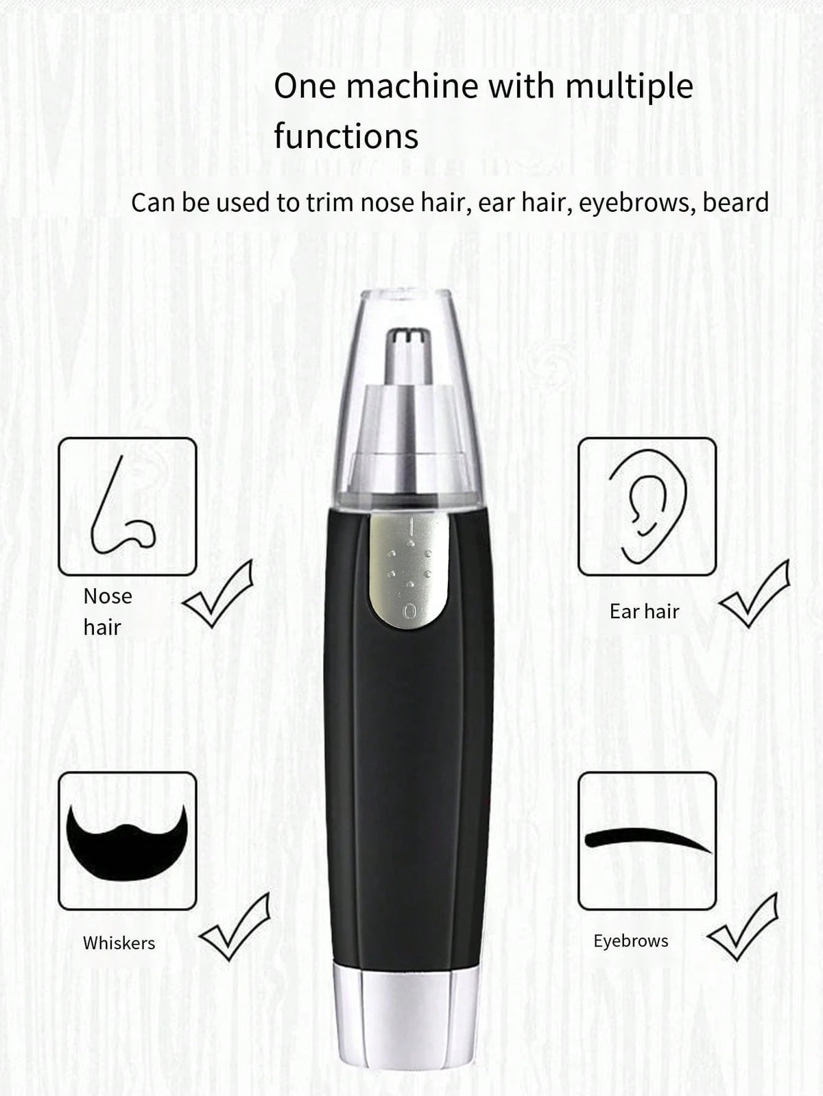 Unisex Waterproof Nose Hair Trimmer- Dual Blade And Quiet Motor, Painless Removal Of Ear And Facial Hair