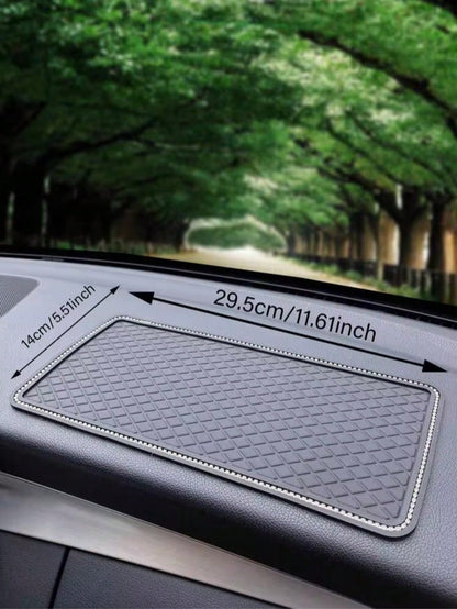 Universal Anti-Slip Car Dashboard Mat, Non-Slip Silicone Gel Car Dashboard Storage Pad, Heat-Resistant Sticky Anti-Slip Pad, Suitable For Phone, Fashion Glasses, Keys, Coins, Small Accessories, Car In