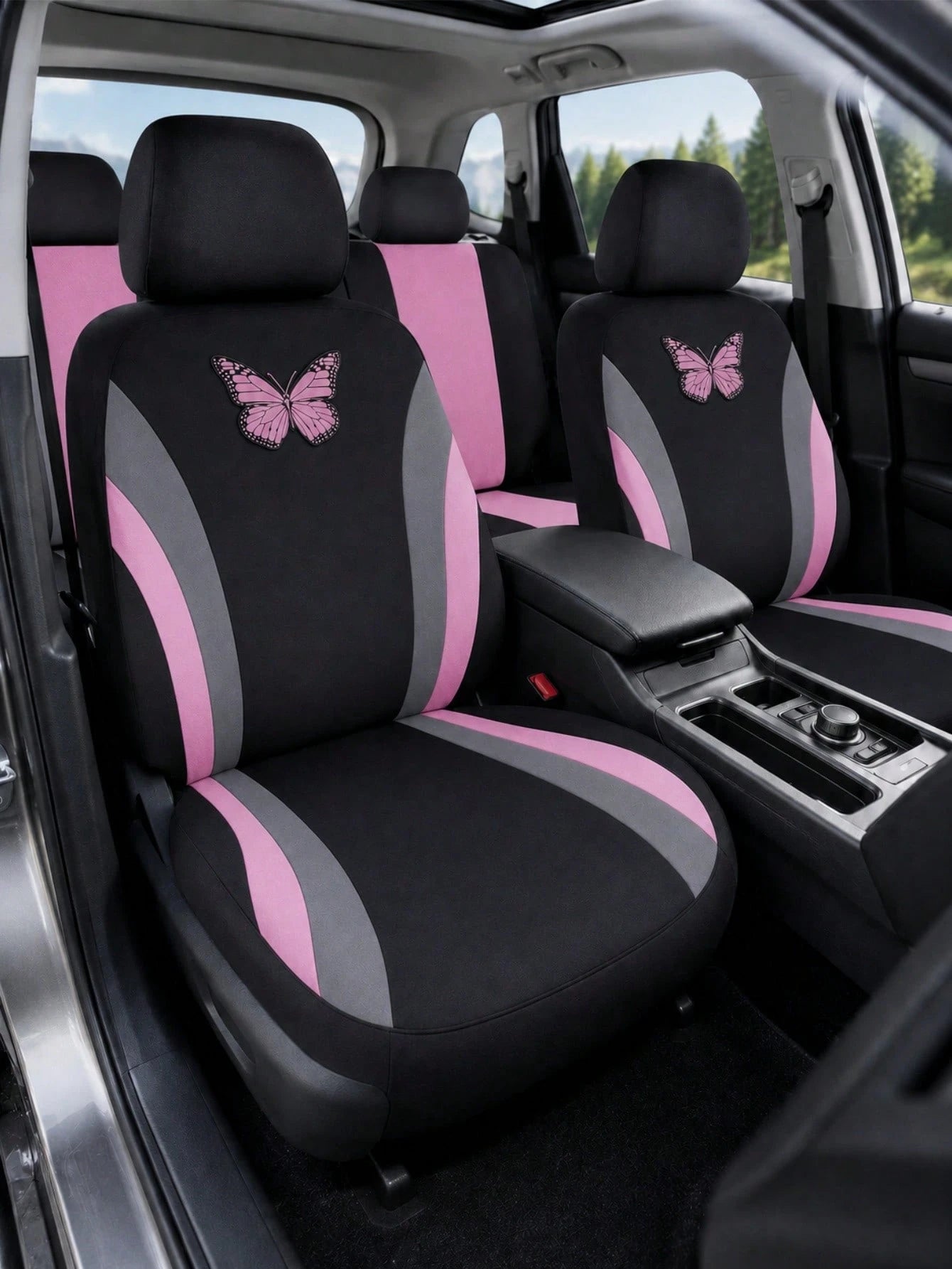 Universal Car Seat Covers, 9/4pcs All-Season Protection, Fits Cars And Trucks| Airbag Compatible, Easy Installation, Sporty Front Seat Covers, Car Interior Covers, Car And Truck Accessories