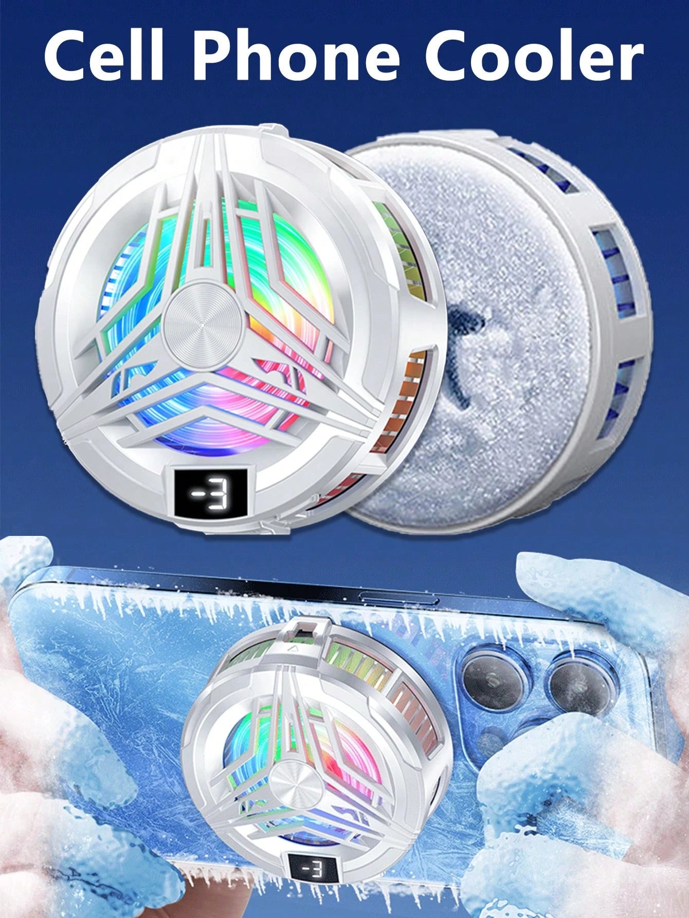 Universal Mini Phone Cooling Fan, Silent Cooler, Turbine Hurricane Gaming Cooler, Phone Cooling Pad, Portable Phone Cooling Fan