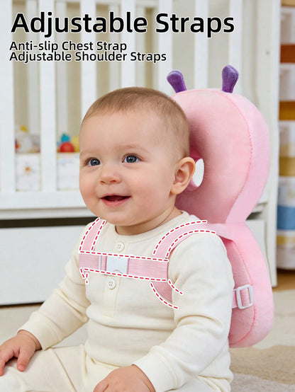Upgraded Baby Anti-Fall Pillow, Thickened & Widened Toddler Walking Protection Pad, Baby Head Protection Cushion Suitable For Toddlers Learning To Walk And Crawl, Adjustable Baby Head Protection Pad
