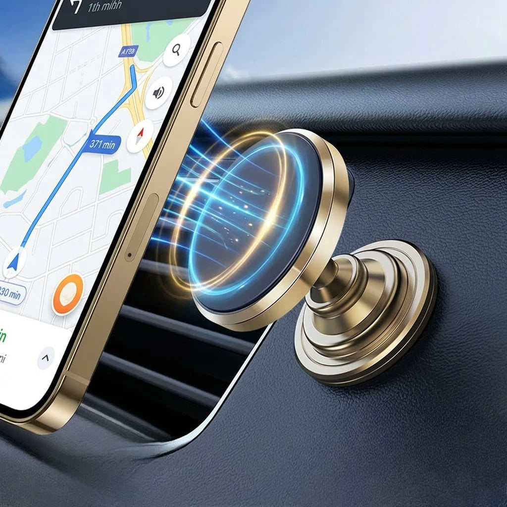 Upgraded Strong Magnetic Adhesive Car Phone Holder, No Drilling Required, Sticks To Smooth Surfaces, Suitable For Rearview Mirror, Dashboard, Laptop Back, One-Handed Phone Holder