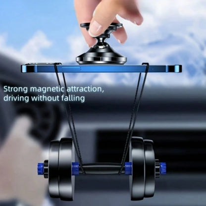 Upgraded Strong Magnetic Adhesive Car Phone Holder, No Drilling Required, Sticks To Smooth Surfaces, Suitable For Rearview Mirror, Dashboard, Laptop Back, One-Handed Phone Holder