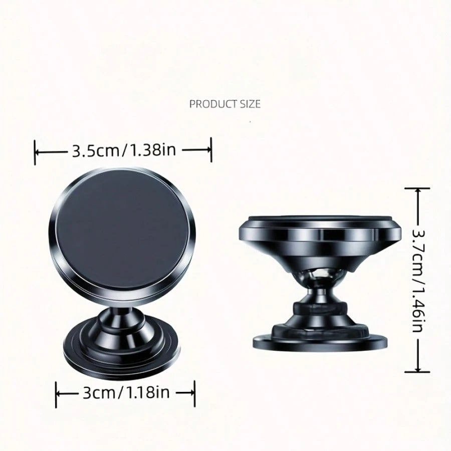 Upgraded Strong Magnetic Adhesive Car Phone Holder, No Drilling Required, Sticks To Smooth Surfaces, Suitable For Rearview Mirror, Dashboard, Laptop Back, One-Handed Phone Holder