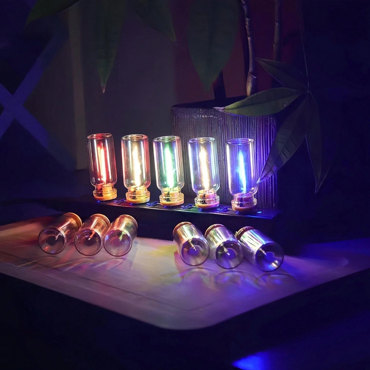 USB LED Car Interior Atmosphere Light, Plug-In USB Automotive Ambient Lighting Retro Lamps,Retro Ceramic LED Glass Bottle Nightlight For Car,Bedroom- Touch Control-Car Decor\Car Stuff\Car Acessesorie