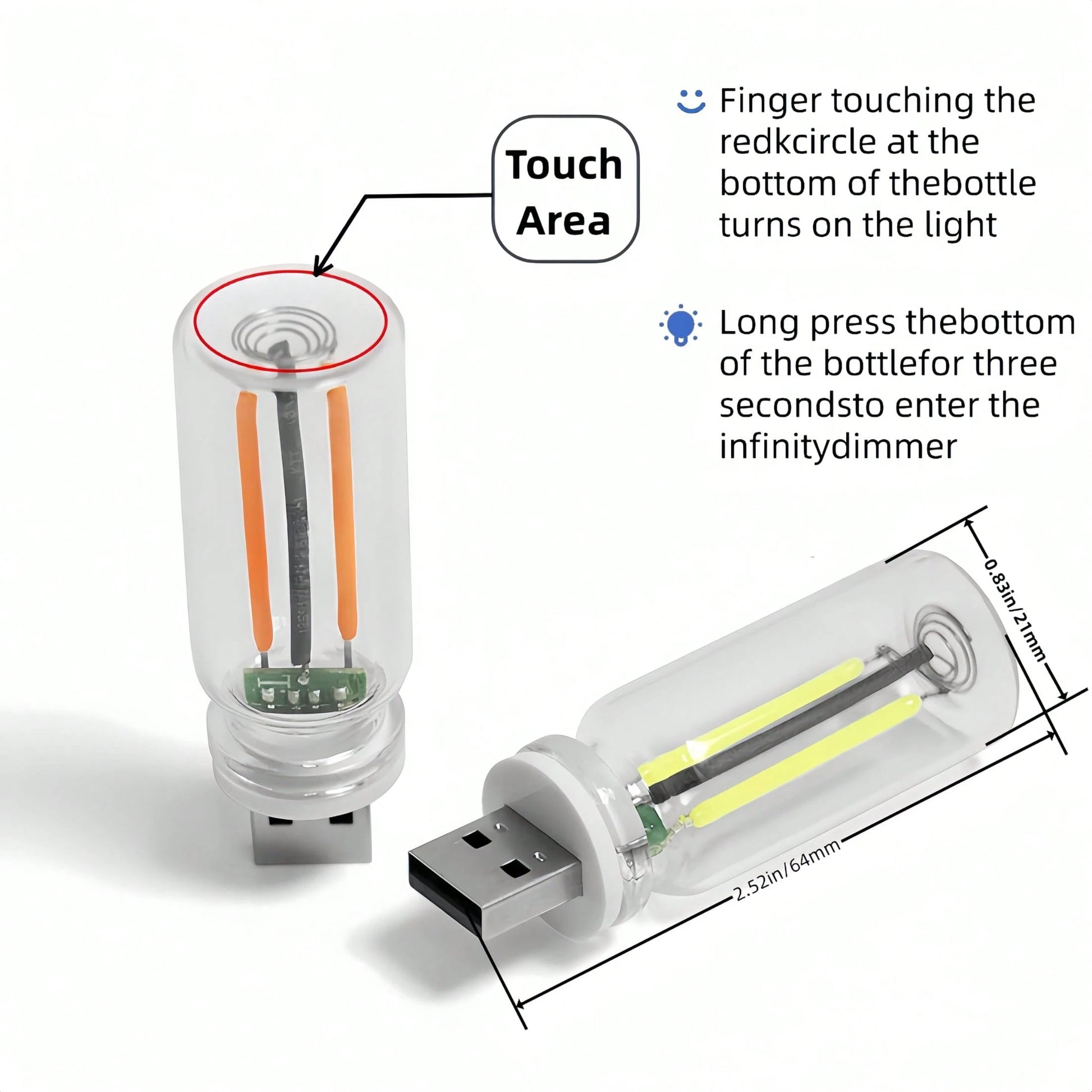USB LED Car Interior Atmosphere Light, Plug-In USB Automotive Ambient Lighting Retro Lamps,Retro Ceramic LED Glass Bottle Nightlight For Car,Bedroom- Touch Control-Car Decor\Car Stuff\Car Acessesorie