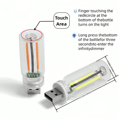 USB LED Car Interior Atmosphere Light, Plug-In USB Automotive Ambient Lighting Retro Lamps,Retro Ceramic LED Glass Bottle Nightlight For Car,Bedroom- Touch Control-Car Decor\Car Stuff\Car Acessesorie