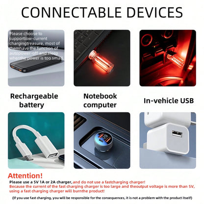 USB LED Car Interior Atmosphere Light, Plug-In USB Automotive Ambient Lighting Retro Lamps,Retro Ceramic LED Glass Bottle Nightlight For Car,Bedroom- Touch Control-Car Decor\Car Stuff\Car Acessesorie