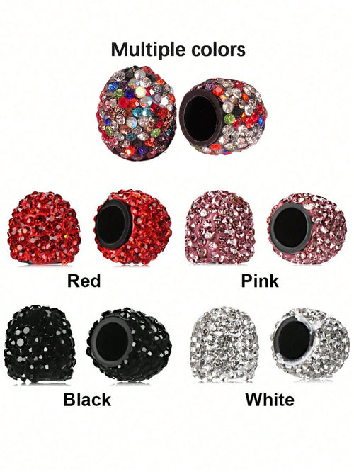 Valve Stem Cap With Rhinestones, Full-Diamond Valve Core Cap, Car Diamond Ceramic Valve Stem Cover, Creative Valve Stem Cap With Rhinestones, Modified Valve Core Cap, Valve Cap, Valve Stem Cap, Valve
