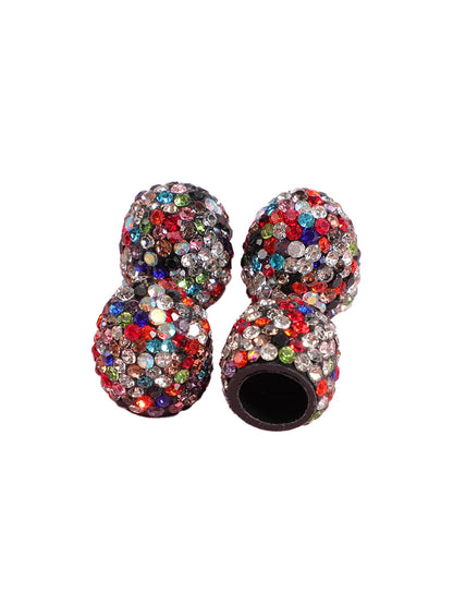 Valve Stem Cap With Rhinestones, Full-Diamond Valve Core Cap, Car Diamond Ceramic Valve Stem Cover, Creative Valve Stem Cap With Rhinestones, Modified Valve Core Cap, Valve Cap, Valve Stem Cap, Valve
