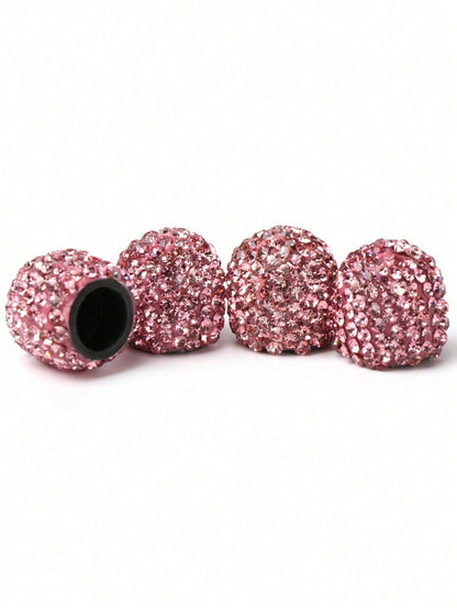 Valve Stem Cap With Rhinestones, Full-Diamond Valve Core Cap, Car Diamond Ceramic Valve Stem Cover, Creative Valve Stem Cap With Rhinestones, Modified Valve Core Cap, Valve Cap, Valve Stem Cap, Valve