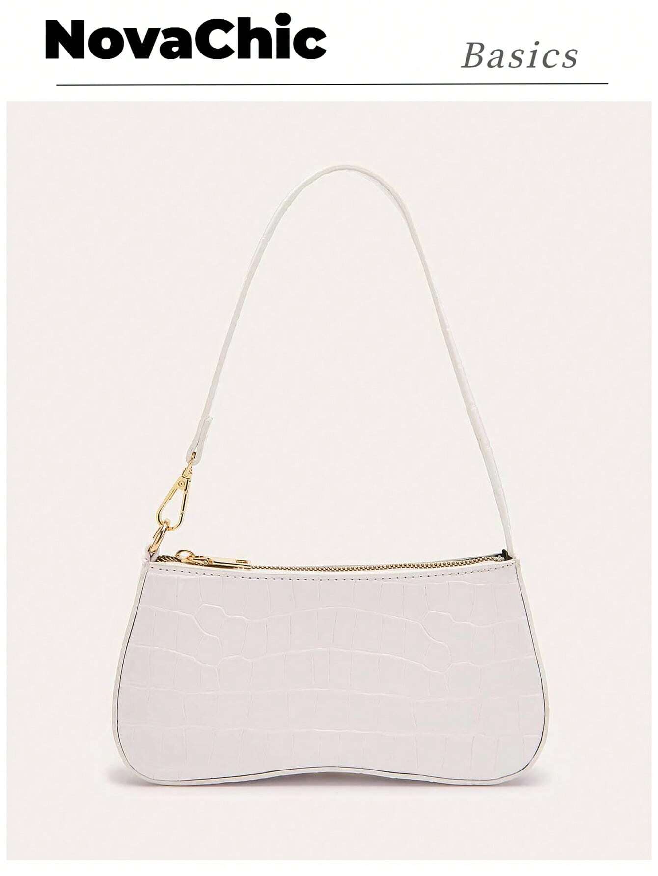 Vegan Leather Textured Glossy Effect Sling Bag For Women Waterproof,Lightweight,Business Casual Crocodile Embossed Bag For Teen Girls Women College Students,Rookies & White-Collar Workers Perfect For