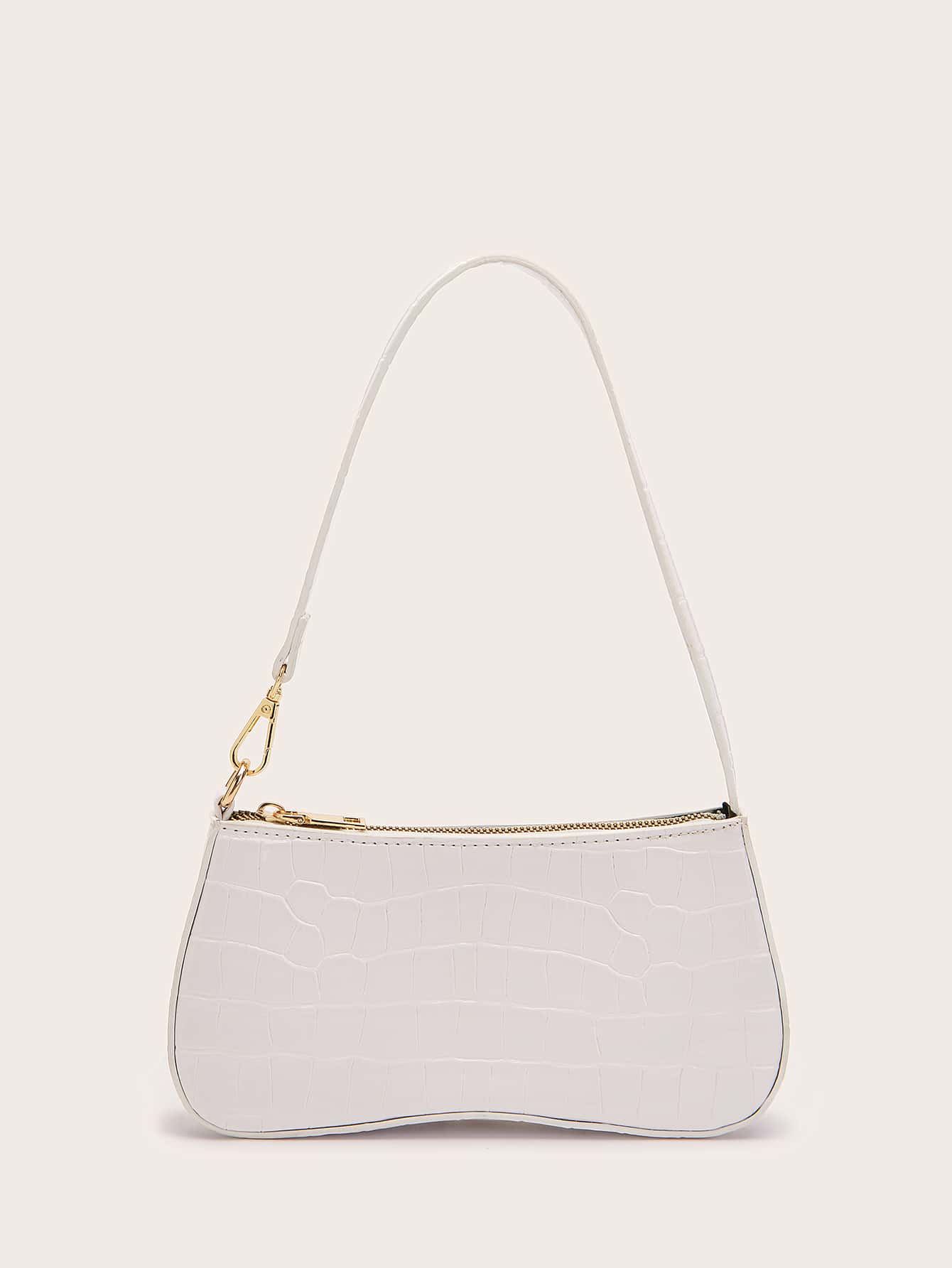 Vegan Leather Textured Glossy Effect Sling Bag For Women Waterproof,Lightweight,Business Casual Crocodile Embossed Bag For Teen Girls Women College Students,Rookies & White-Collar Workers Perfect For